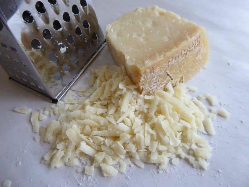 Grated Parmesan can be a substitute for bread crumbs