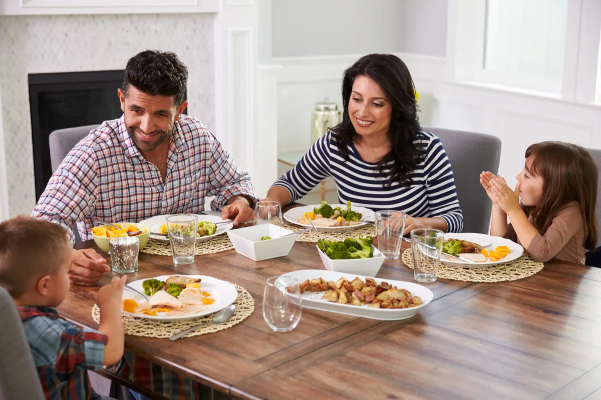 family dinners can be happy, even when your kid refuses to eat what you cooked