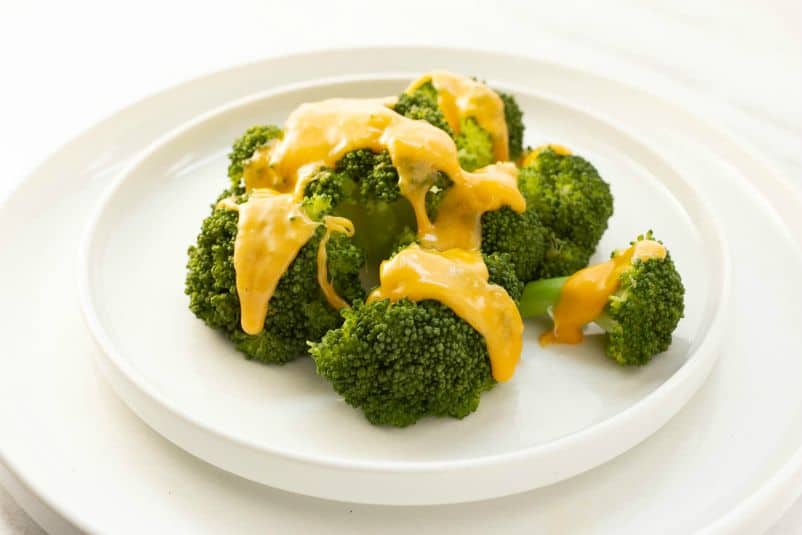 Steamed Broccoli with Cheddar Cheese Sauce | The Scramble
