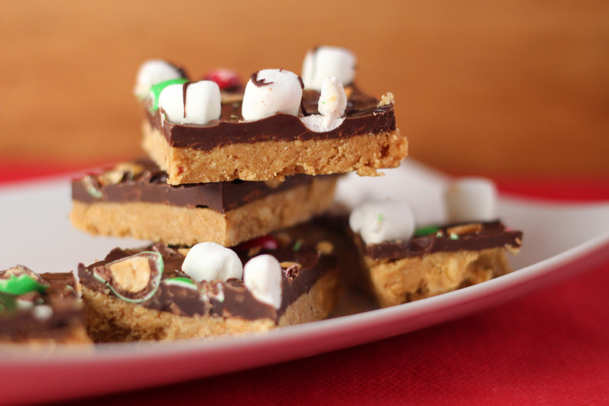 chocolate peanut butter bars: how to handle treats during the holidays