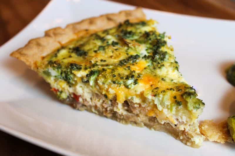 Spinach and Broccoli Quiche