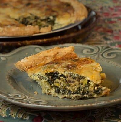 Puffy Golden Quiche with Leeks, Greens, and Baby Swiss - The Scramble