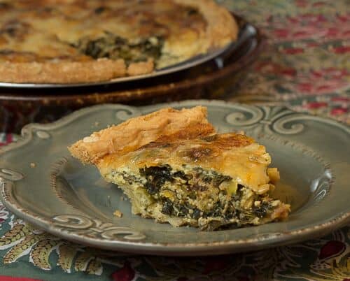 Puffy Golden Quiche with Leeks, Greens, and Baby Swiss - The Scramble