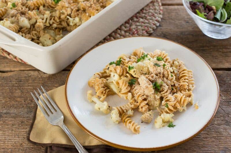 Roasted Cauliflower Pasta with Smoked Gouda - The Scramble