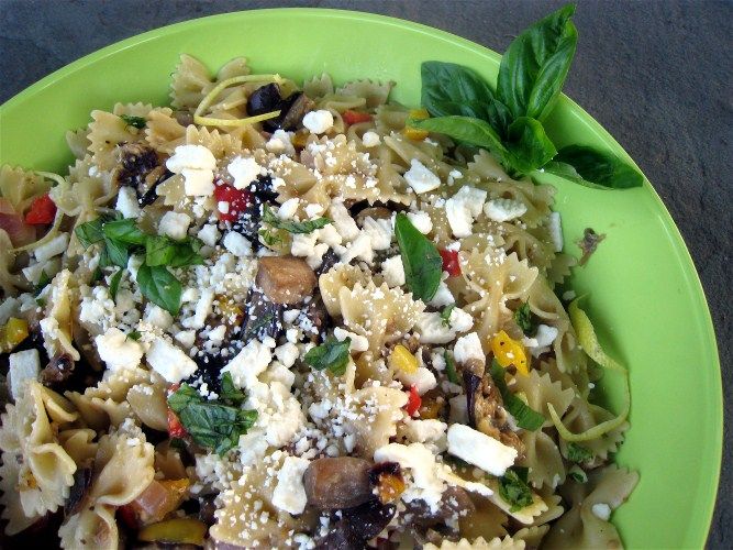 Rotini with Roasted Eggplant and Feta Cheese - The Scramble