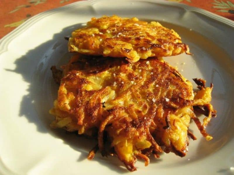 Sweet Potato Pancakes (Hanukkah Latkes) - The Scramble