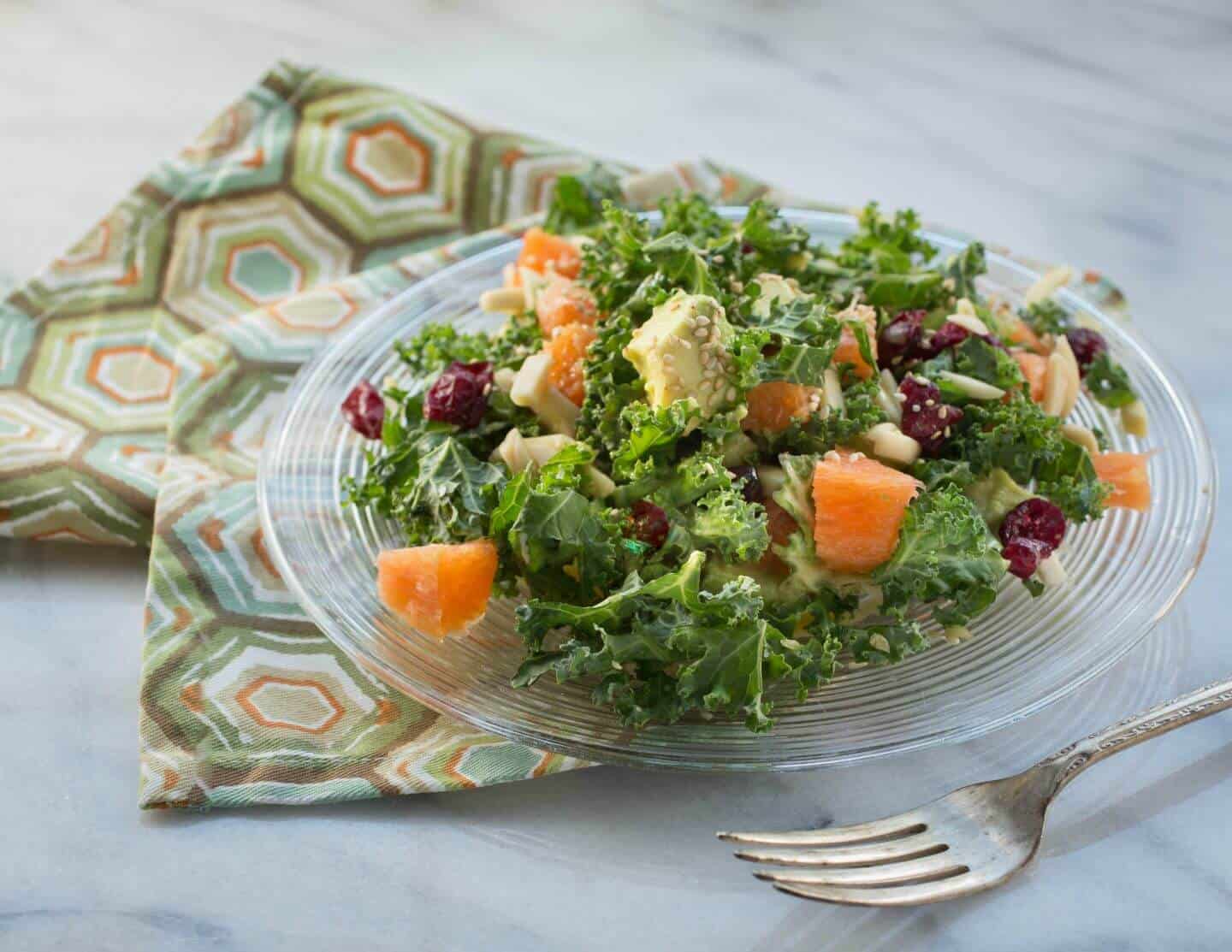 Asian Kale Salad with Orange Vinaigrette