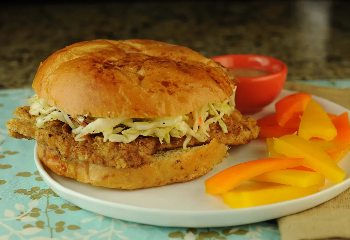 Cajun Fish Sandwich with Crunch Slaw: one of the best recipes for picky eaters