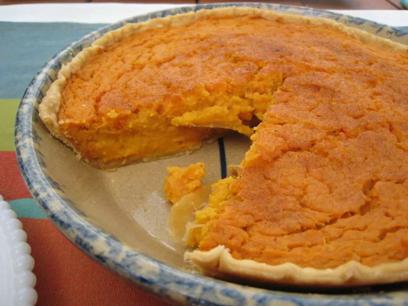 sweet potato pie: one of many make-ahead Thanksgiving side dishes and desserts from The Scramble