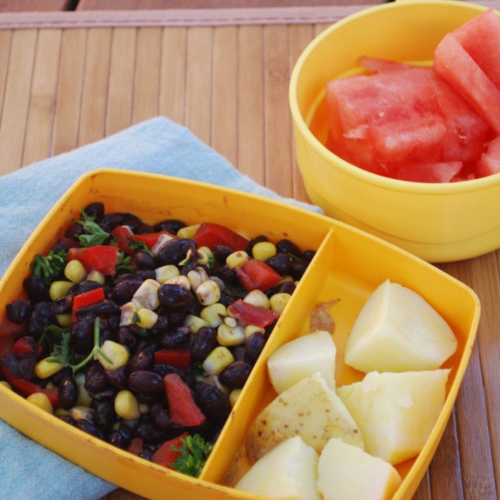 black bean and corn salad: a great lunch for teens