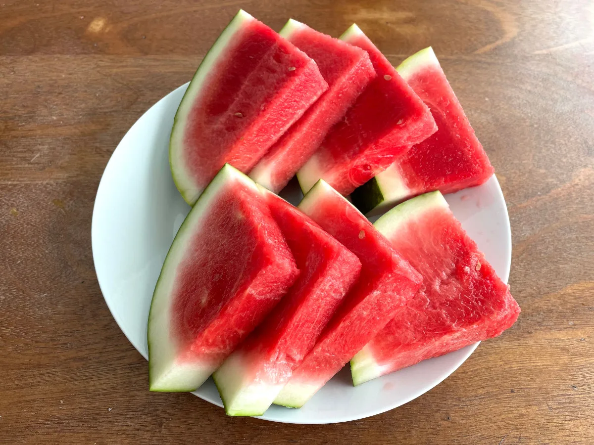 slices of watermelon can be eaten on their own or used in watermelon recipes that are perfect for summer