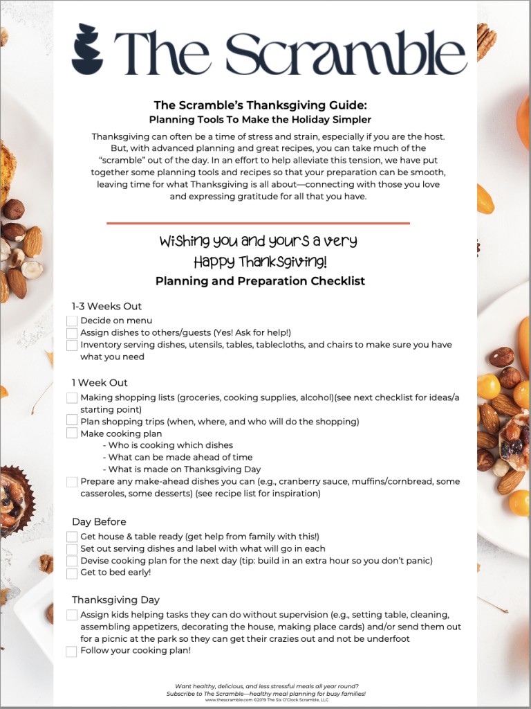 thanksgiving planning guide image